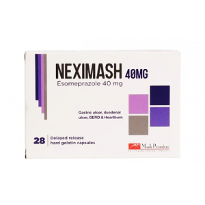 NEXIMASH 40 MG ( ESOMEPRAZOLE ) 28 DELAYED-RELEASE HARD GELATIN CAPSULES